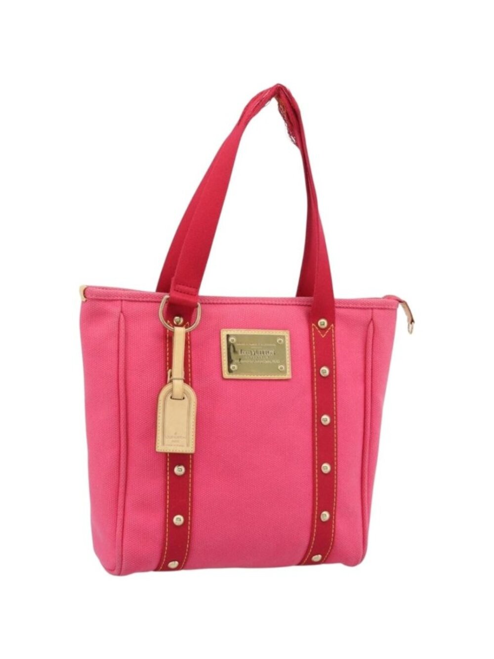 LOUIS VUITTON Antigua Cabas MM Tote Bag Pink M40085